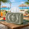 1pc Vintage Pastoral Scenic Tissue Box - Deer Forest Floral Frame Napkin Storage Box, Suitable for Rolls/facial Tissues/single Sheets,Two Sizes Availa