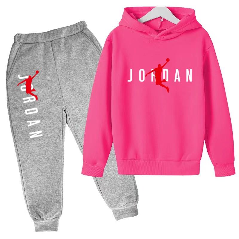 Felpa con Cappuccio per Bambini Lettere da Basket Pullover 3-12 Anni Giacca Felpa+Pantaloni Ragazzo Ragazza Neonato Abbigliamento Jogging Tempo Libero Moda Marca Set