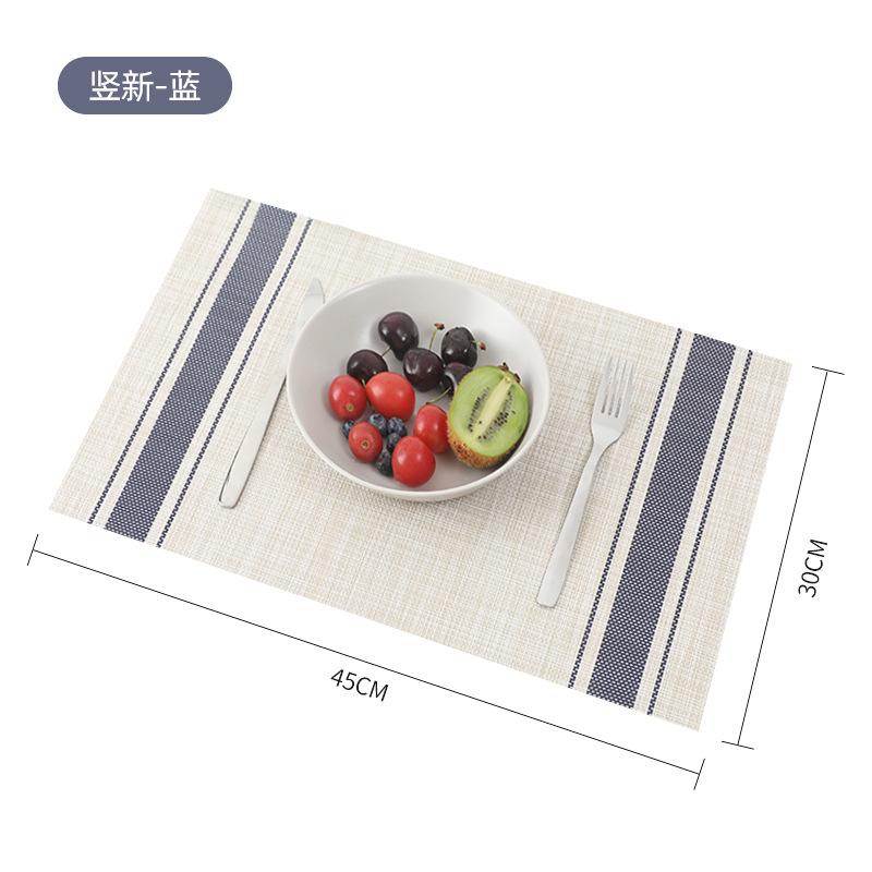 Pvc Striped Placemats, Heat Resistant Non-Slip Easy Clean For Home Dining Kitchen Parties & Daily Use