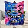 Love Letter To Dad Flannel Blanket-Soft and Suitable for Sofas,Beds,Offices,Travel,All Seasons,Great Gift for Holidays and Birthdays.