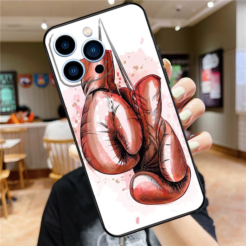 I Love Boxing Case For iPhone 17 16 15 14 13 12 11 Pro Max Mini Plus 16e 17 Air Bumper Cover Accessories
