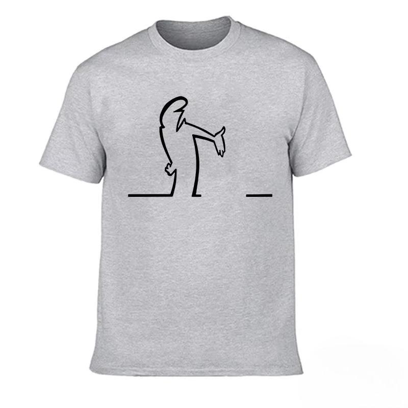 Sommar T-shirts för Män Balum La Linea Rolig Grafisk T-shirt Bomull Bekväm Premium Camisetas