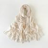 180 * 90 Cotton And Linen Scarf Sunscreen Folds Solid Color Human Cotton Silk Scarf Shawl Multi-Color Yarn Headscarf Women