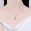 Girl Valentine's Day White Gold Women Wedding Necklaces 1.8CT Moissanite Diamond Pendant Platinum Wife Birthday Gift