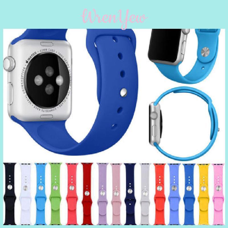 Apple Watch Band Slim Waist Silicone Strap Double Buckle Lightweight Fitness