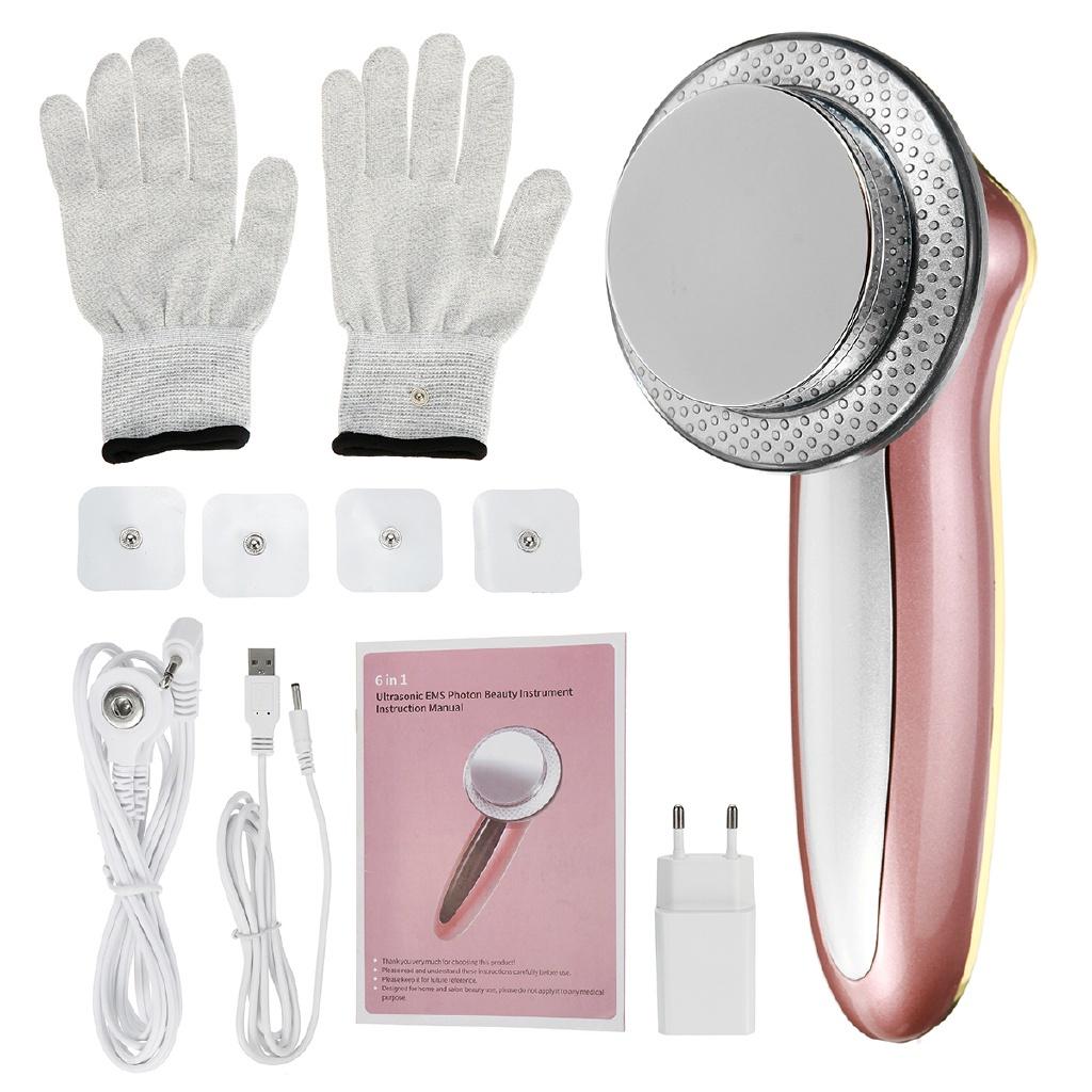 6 In 1 Ultrasound Fat Cavitation Ems Infrared Body Slimming Massager Shaping Instrument Galvanic Infrared Burner