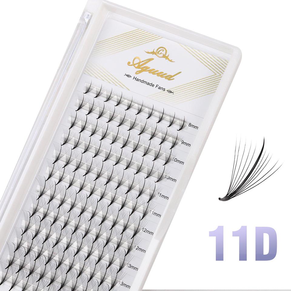 AGUUD Wispy Premade Fans Lash Extension 3D 5D 7D 9D Pointy Base Russian Volume Lash Extension Promade Spike Fans Cluster Eyelash