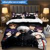 3PCS Tokyo Ghoul Masked Mystery Bedding Set 2D Printing (Includes 1 Duvet Cover + 2 Pillowcases Coreless), Bedroom decor,Fan gift