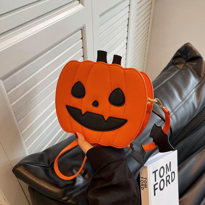 Halloween Funny Pumpkin Bag Fashion Personality Creative Trendy Shoulder Women's Bag Cartoon Oblique Span Bag