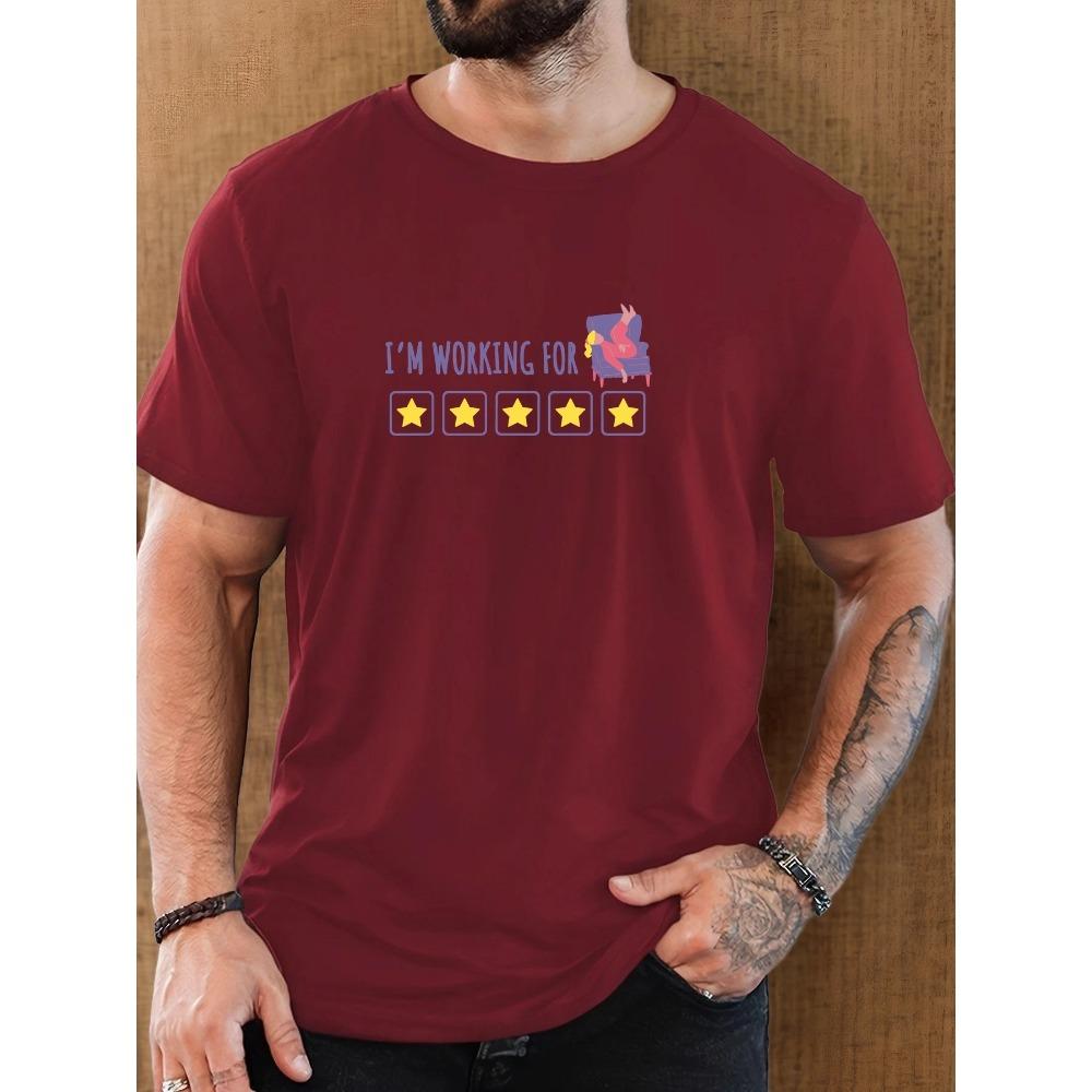 Men's Pattern Summer Casual Crew Neck Short T-shirt