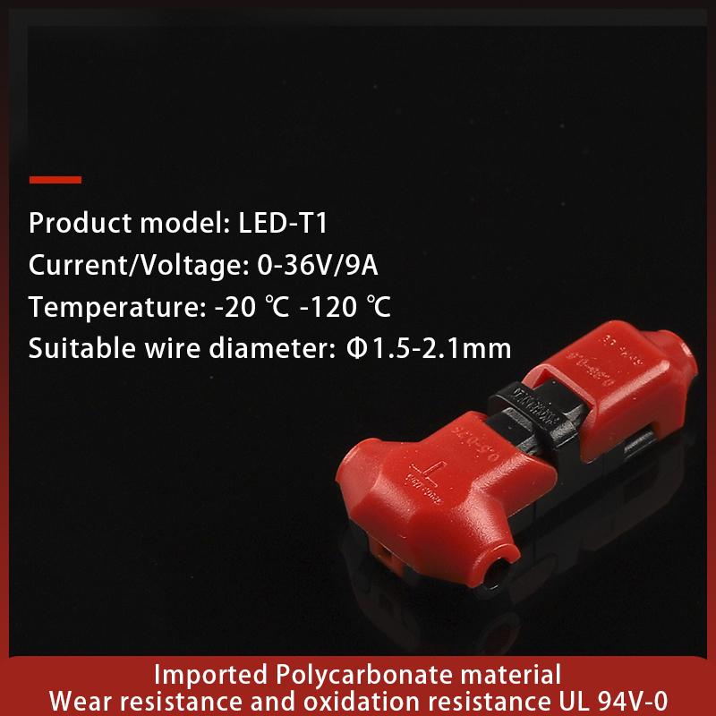 Mini Wire Cable Snap In Universal Compact Wire T Tap Quick Splice Wiring Connector Connections Joiners Auto Plug Accessories