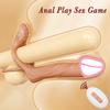 Remote Controlled Double Penetration Vibrator for Couple Anal Plug Vibrator with Penis Cock Ring Adult Sex Toys for Men Women