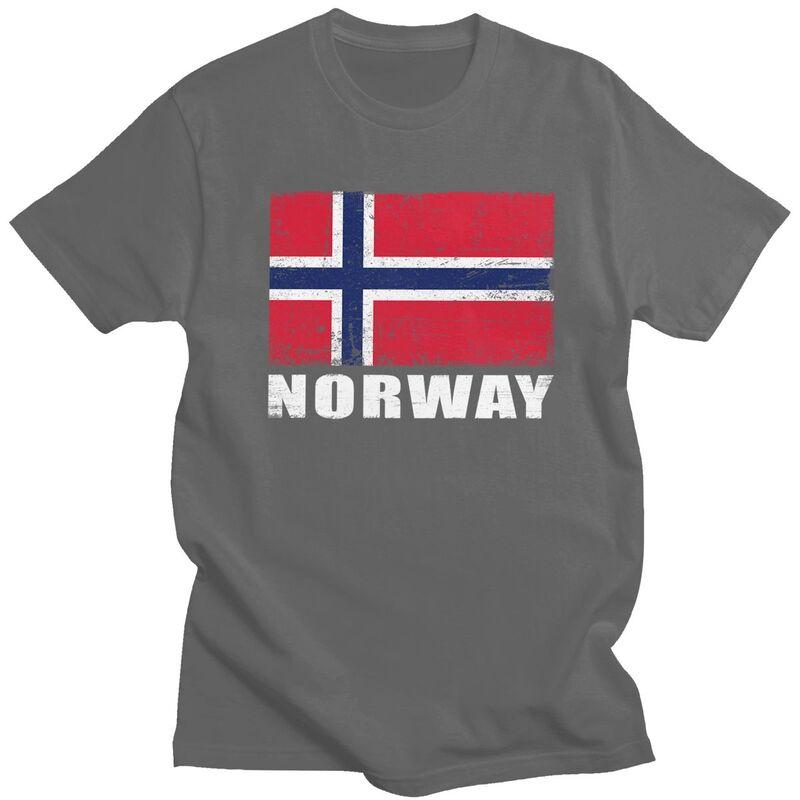 Custom Norway Flag T Shirts for Men 100 Cotton Tees Tshirts Short Sleeve Casual Tshirt Clothing