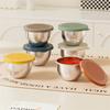 Leak-proof Seasoning Box Portable 304 Stainless Steel with Sealed Lid Condiment Containers Silicone Cover Sauce Cup