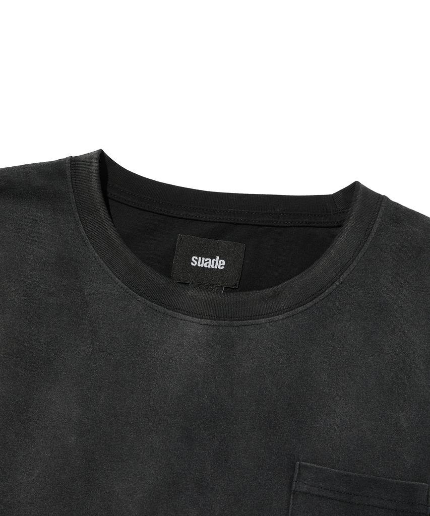 Seuweideu Pocket Cropped Tee [Washing Black]