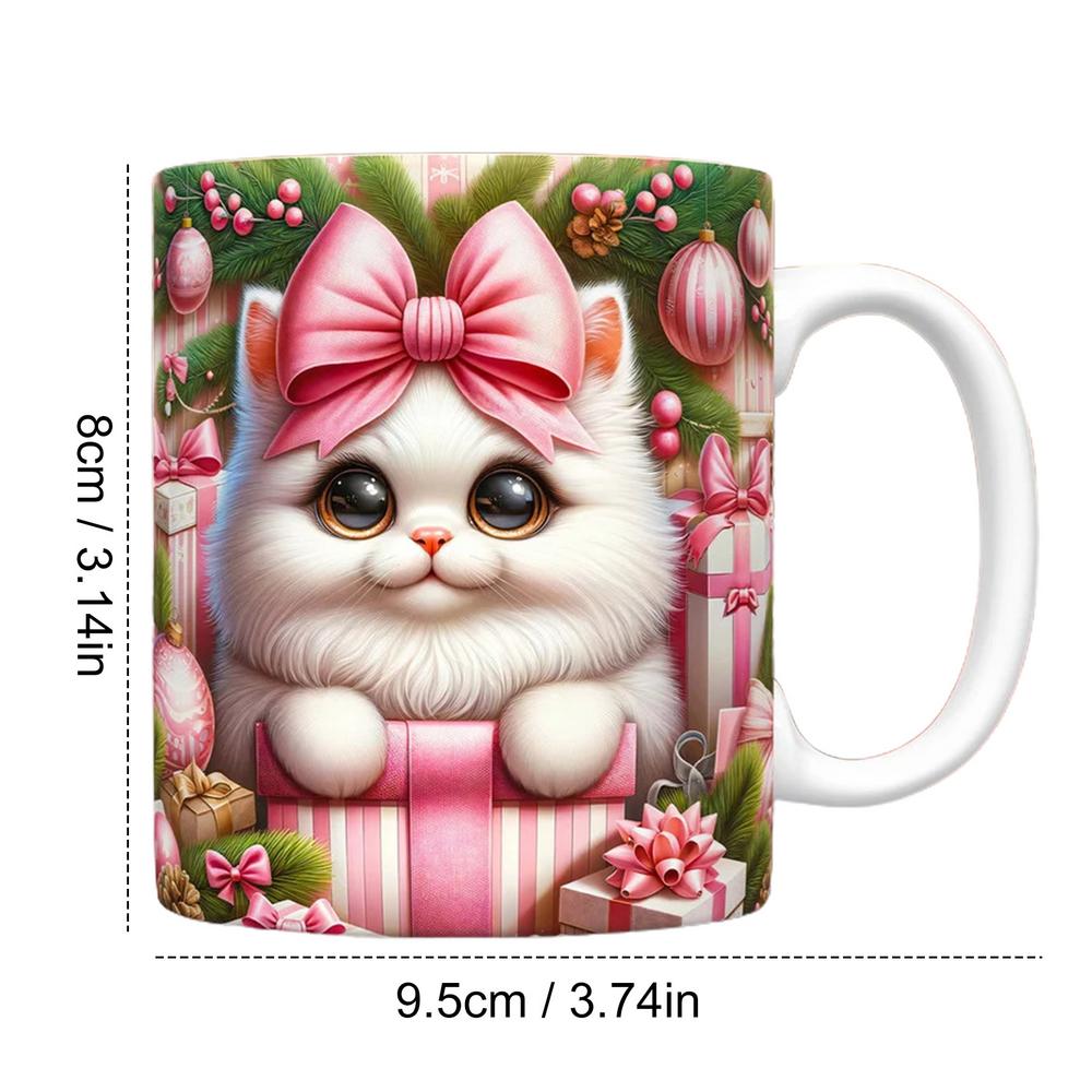 

Christmas Mug Ceramic 3D Design Holiday Coffee Mug With 350ml Capacity Cute And Stylish Cartoon Coffee Cups For Festival 350ml