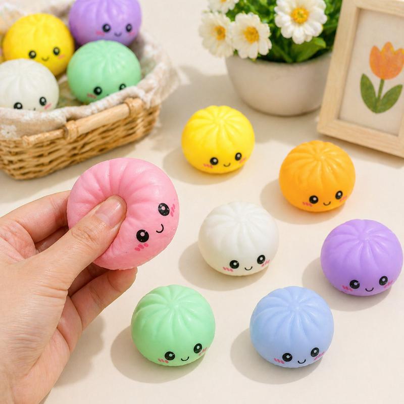 Kawaii Squishy Dumpling Advent Calendar Blind Box, Squeeze Stress Relief Toy, Kids Birthday Gift Decor Anti-Anxiety Squishies