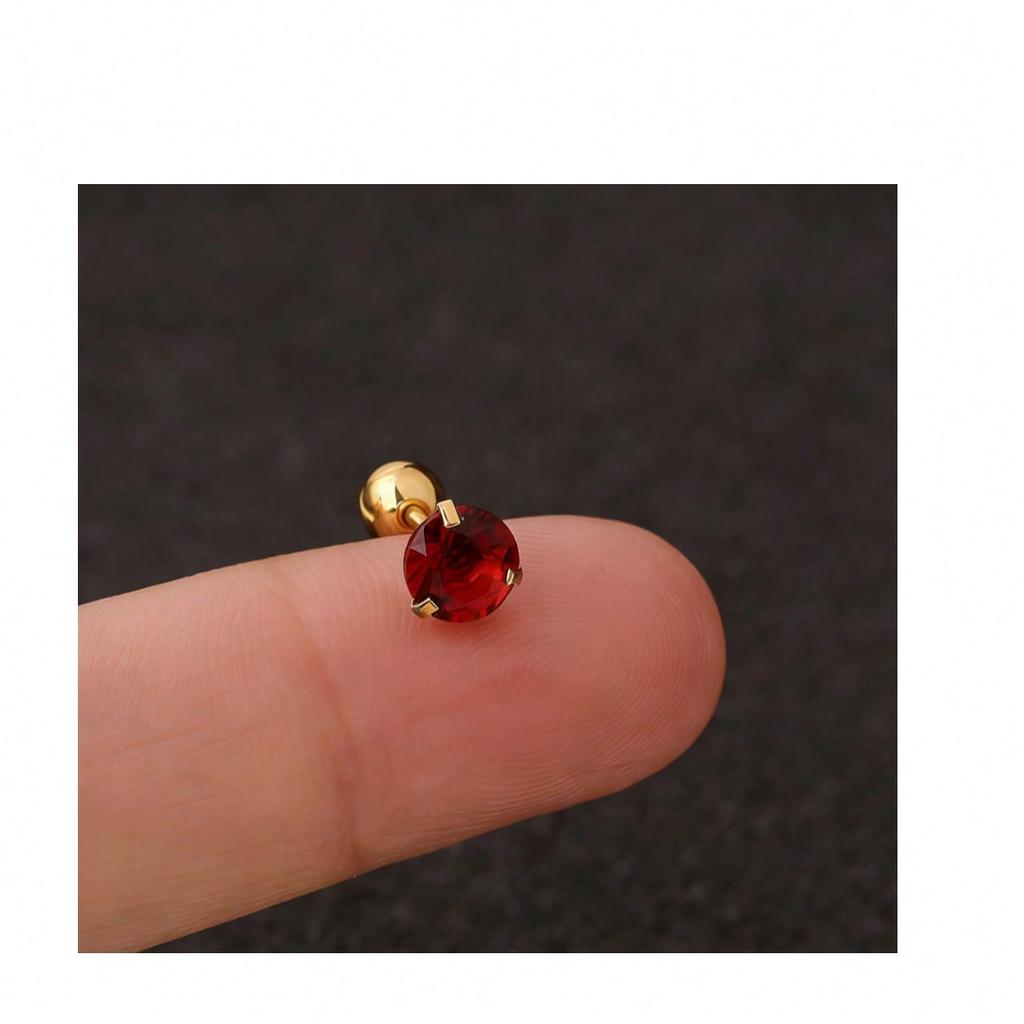 Screw Earbone Nail Exquisite Gift Ear Jewelry Simple 3-Claw Earnail Stainless Steel 2mm/3.5mm/5mm Lady's Unique