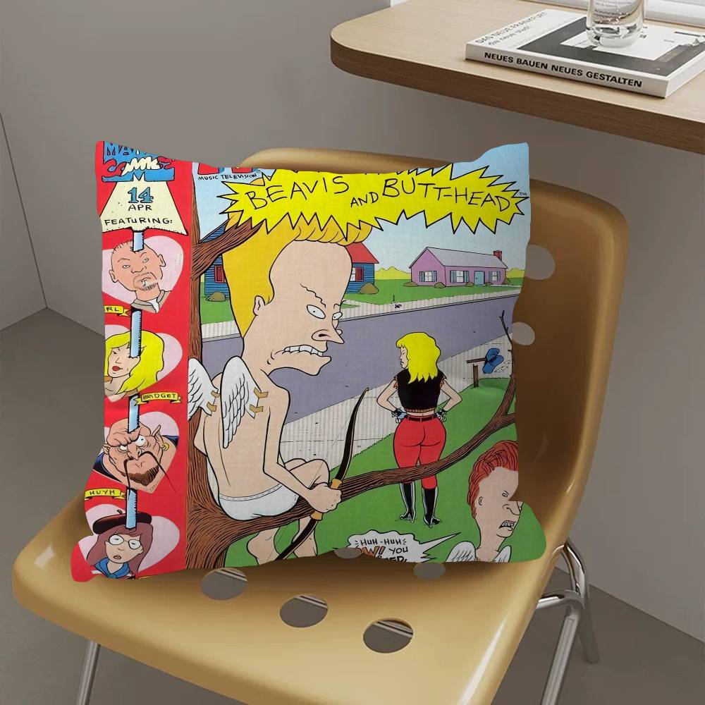 Anime B-Beavis A-And B-Butthead 45*45cm Cushion Cover Pillow Cover Decor Pillowcase Home Pillowcase for Couch Pillow