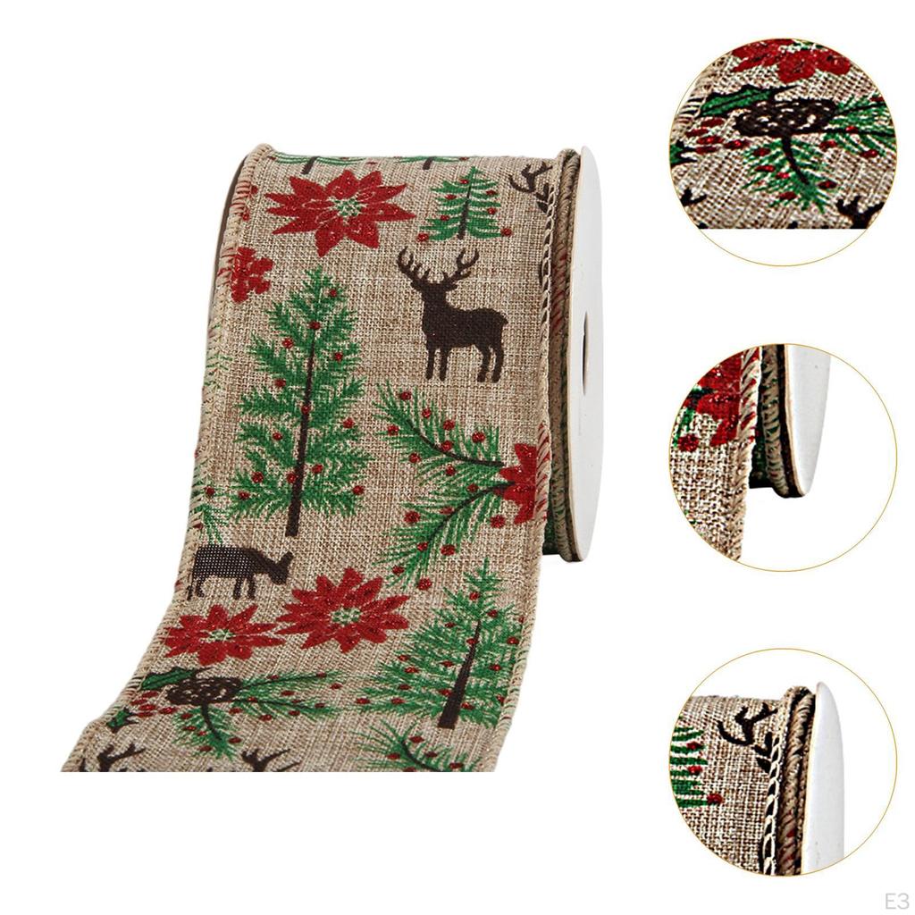 Christmas Ribbon for Craft Projects And Gift Wrapping 50 Yards 2.5 Inch