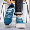 Men’s Blue Sports Shoes Casual Canvas Shoes Street Style Running Sneakers Students Over Sized Black Skateboard Shoes