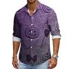 Men's Halloween Loose Fit Long Sleeve Shirt Button Down Collar Casual Retro Style Breathable Shirt for Autumn Spring Outdoor Daily Wear