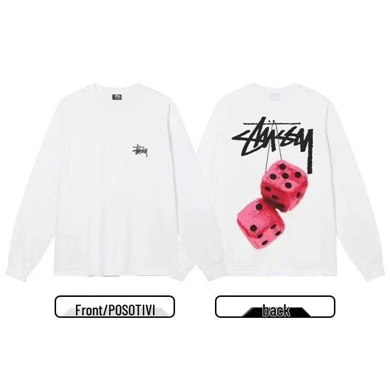 Sudadera Unisex con Estampado Stusy de Algodón Puro con Cuello Redondo - Estilo Moderno, Holgado y Casual