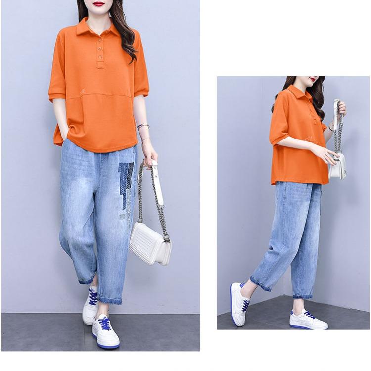 Fashion Loose Plus Size Short Sleeve European Style T-shirt Women's European Trendy Loose Fit Oversized Tee Top