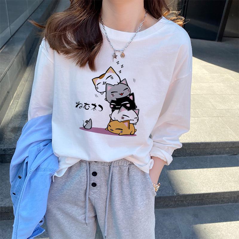 Women s Spring 2026 Pure White Cotton Hoodie Long Sleeve Loose Top L