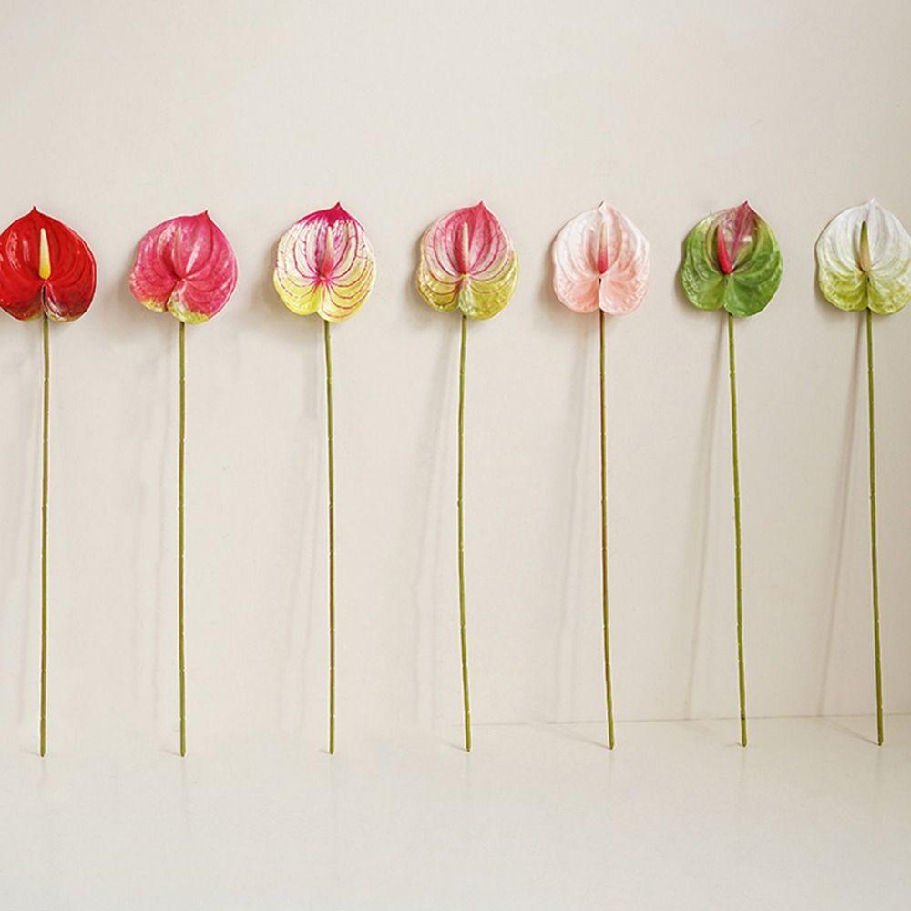 Garden Wedding Elegant Real Touch Bridal Anthurium Fake Plants Fake Flowers Artificial Calla Lilies