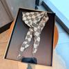 Fashion Plaid Retro Rhombus Scarf Scarf Early Spring Women'S Scarf Silk Scarf Triangle Scarf Headscarf Accessories Silk Scarf