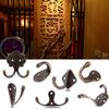 Vintage Coat Hooks Zinc Alloy Cloth Coat Bag Hat Hanging Hooks Clothes Hook for Key Towel Bags Hat