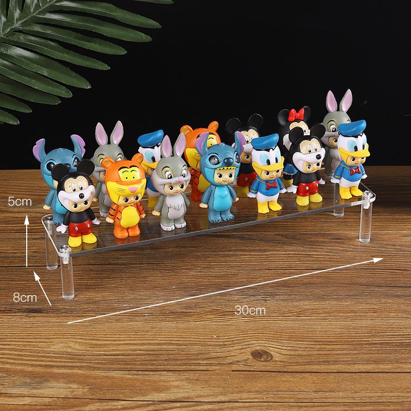 Clear Acrylic Tiered Display Stand for Figurines, Dolls & Jewelry