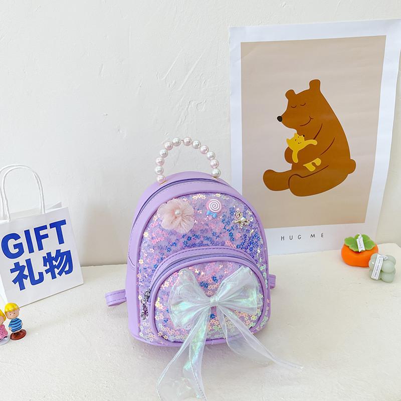 Adorable Mini Backpack For Kids With Cute Bow And Glittery Design Perfect For School And Outings