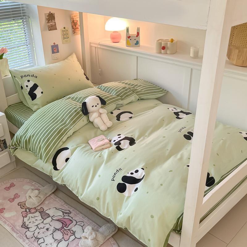 

Pure Cotton Three-Piece College Student Dormitory Bedroom Four-Piece Cotton Bedding Set Bed Single Bedding Duvet Insert a Set of Six Pillowcase/only Sweetheart Dog