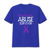 Narcissistic Abuse Survivor Purple Ribbon Unisextal Health Awareness T Shirt vintage streetwear Top For Everyday Wear