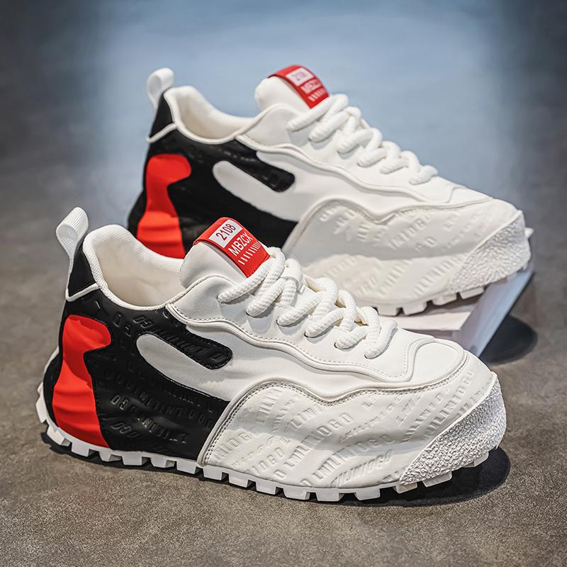 

Men s Shoes Trendy Brand High-end Casual Teenage Running Sports Leather Surface Waterproof Height Increasing Dad s 44 Standard Sports Code