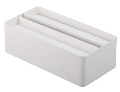 Yamazaki Jitsugyo Paper Towel Case with W26 X D13 X H8cm Tower Paper Towel Tissue Case 4761 Lid, White, Approx.