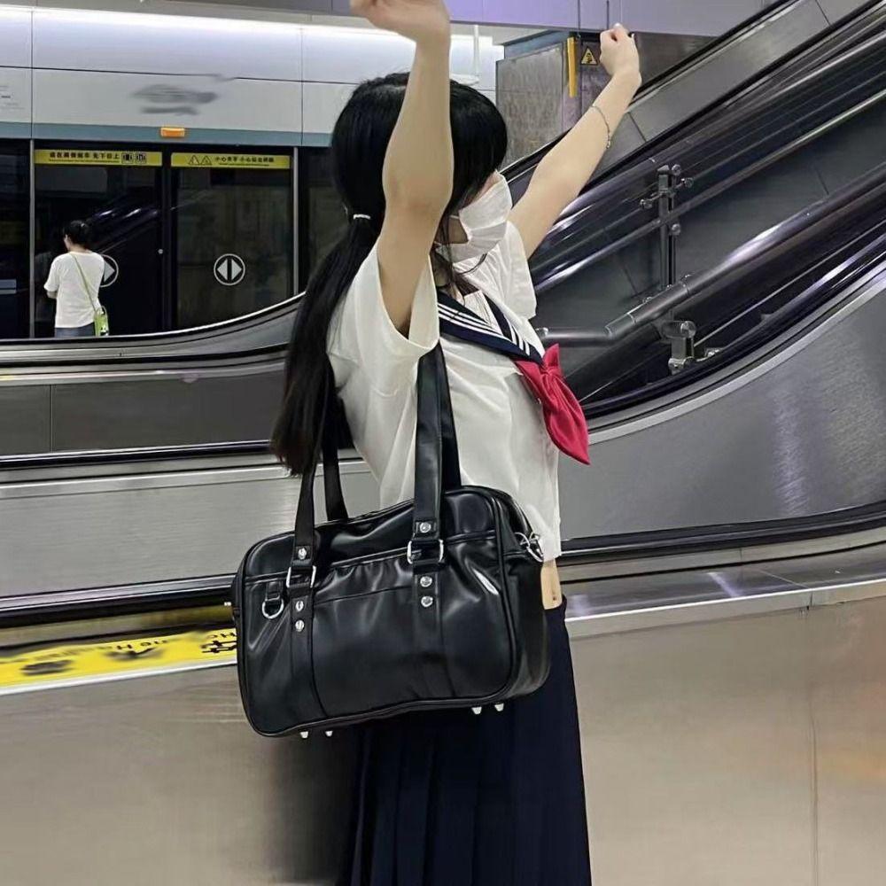Retro Handbag JK Uniform Bag PU Leather Preppy Style Shoulder Bag PU Leather Itabag  Girls/Female