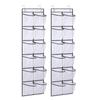 12 Mesh Pockets Wall Storage Bag Clear View Pocket Hanging Shoe Organizer Rack Behind Doors With 2 Metal Hooks Rack Bag