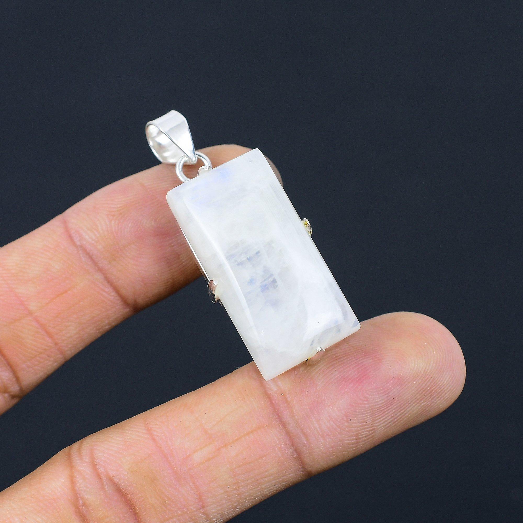 

Memorial Day Deal 925 Sterling Silver Rainbow Moonstone Gemstone Pendant Jewelry