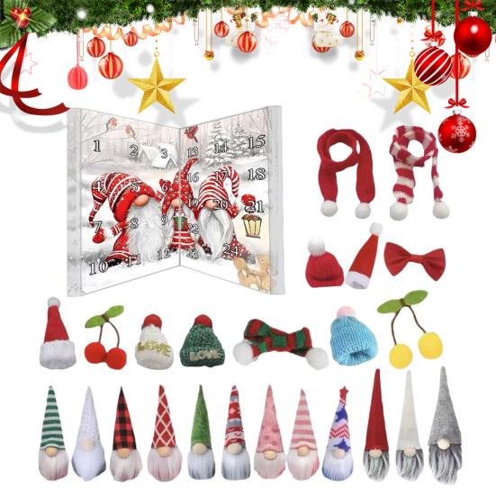 Gnomes Advent Calendar 2025 24 Days Christmas Countdown Calendar with Collectible Gnome Figures Surprise Gift for Home Decor