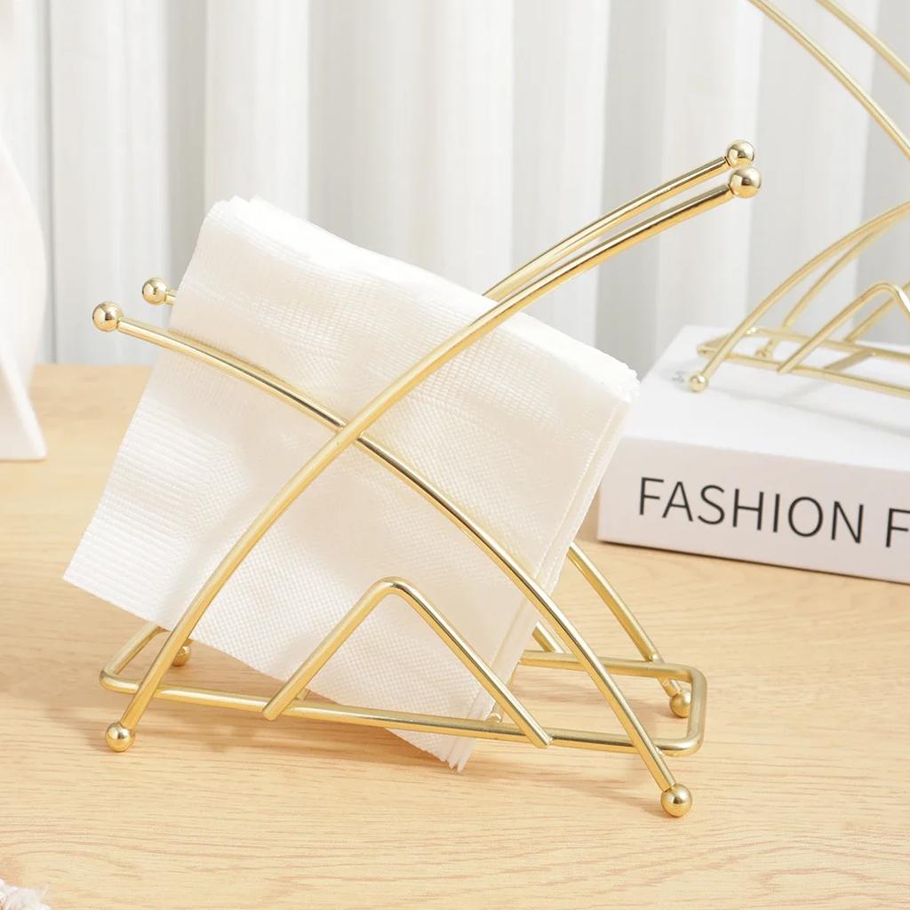 1pcs-Napkin Holder Metal Paper Stand Tissue Dispenser Luxury Retro Table Decoration Freestanding Home Decor