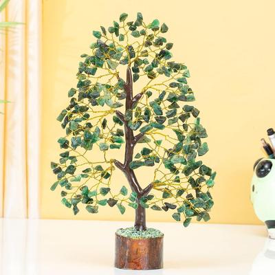 Green Aventurine Crystal Tree Good Luck Showpiece for Home Decor Items Crystals Gemstones Bonsai Money Tree for Good Luck, Decoration Gift Item