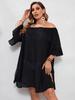 Women's Plus Size Beach Ruffled Cover-Up Dress Coverups Dress Summer Bathing Suit Beachwear Shirt Beach Short Dress Clothes