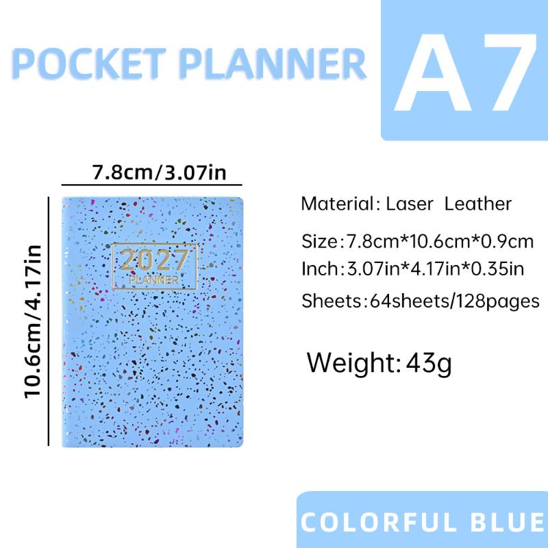 Mini A 7 2027 Agenda Book Pocket With Calendar Appointment Book Daily Planner Notebooks Students