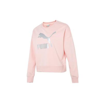 Classics Metallic Logo Crew Sweatshirt Damen Oberteile Pink 535276-66