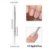 Spingipelle in acciaio per nail art a doppia testa, testa tonda, testa obliqua, rimuovi cuticole, strumento per manicure per saloni di bellezza