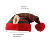 Knitted Acrylic Christmas Hats striped With Ear Top Winter Outdoor Wool Ball Daily Wear