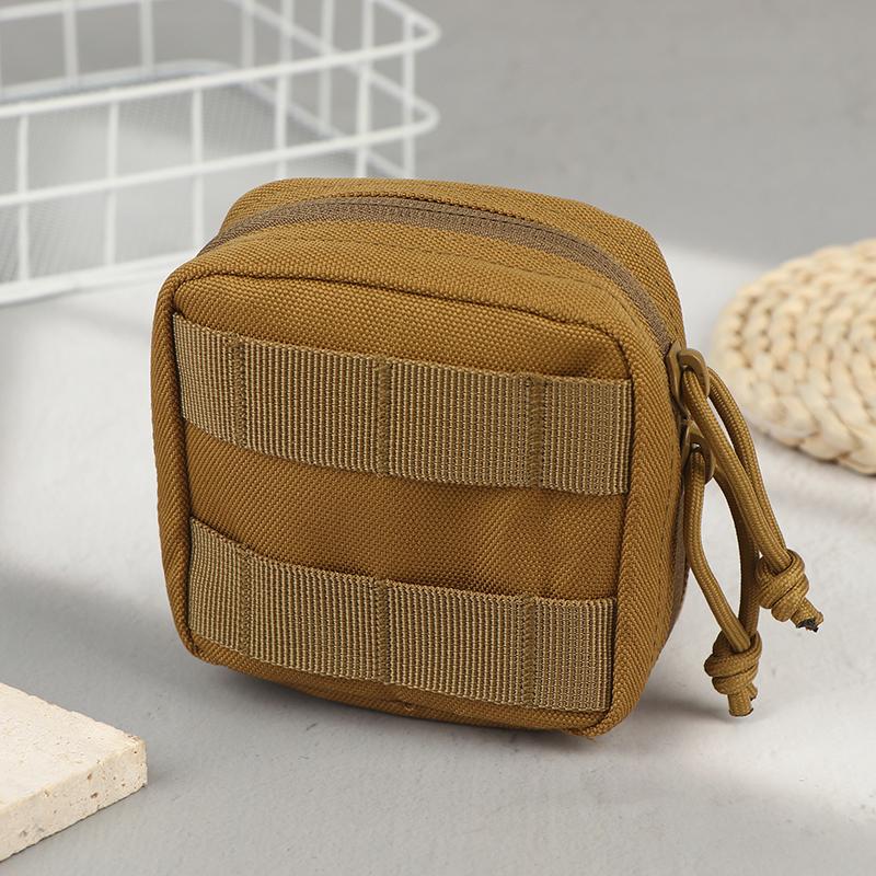 Small Tactical Pouch Micro Utility Molle Pouch Removable Clear Id Pocket Mini Knife Compass Flashlight Card Storage Bag Belt